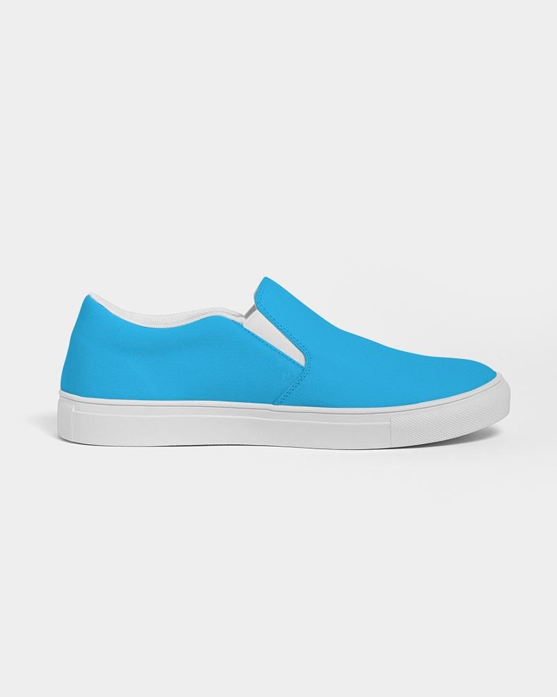 Womens Sneakers - Vibrant Blue Low Top Slip-on Canvas Sports Shoes