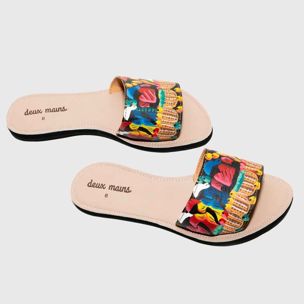 Hand Painted Slide Sandal