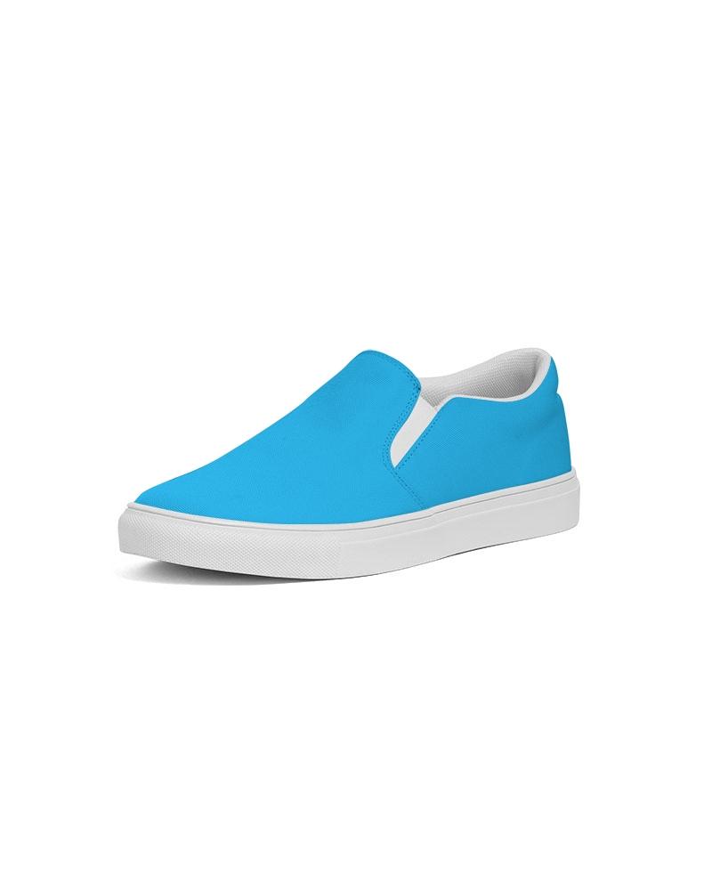 Womens Sneakers - Vibrant Blue Low Top Slip-on Canvas Sports Shoes