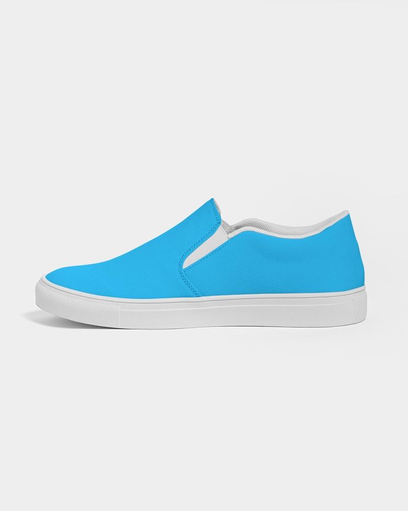 Womens Sneakers - Vibrant Blue Low Top Slip-on Canvas Sports Shoes