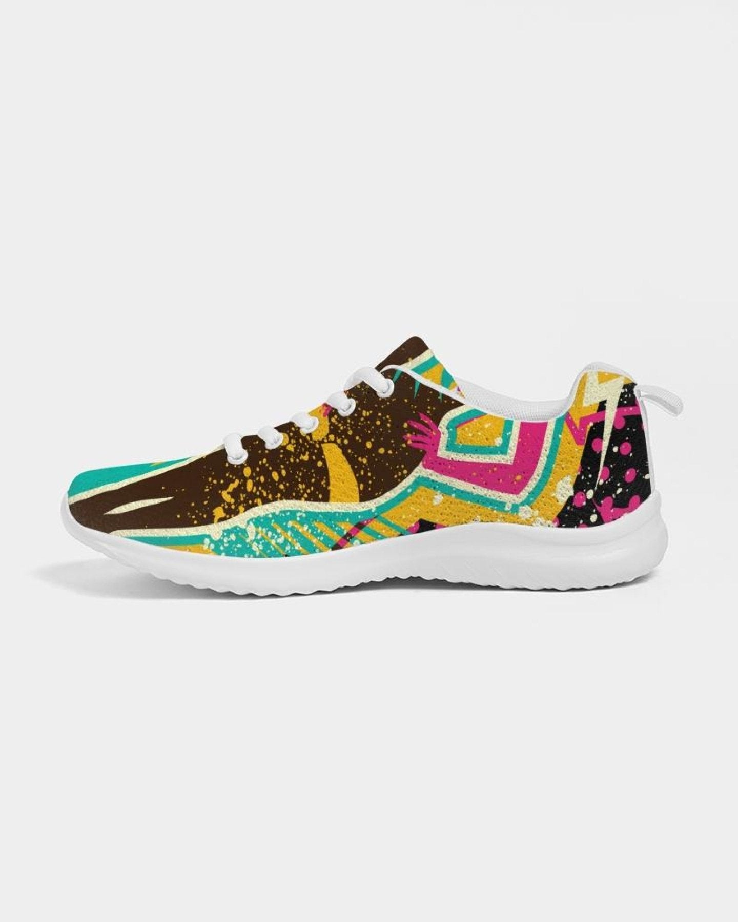 Womens Sneakers - Canvas Running Shoes, Multicolor Pop Print