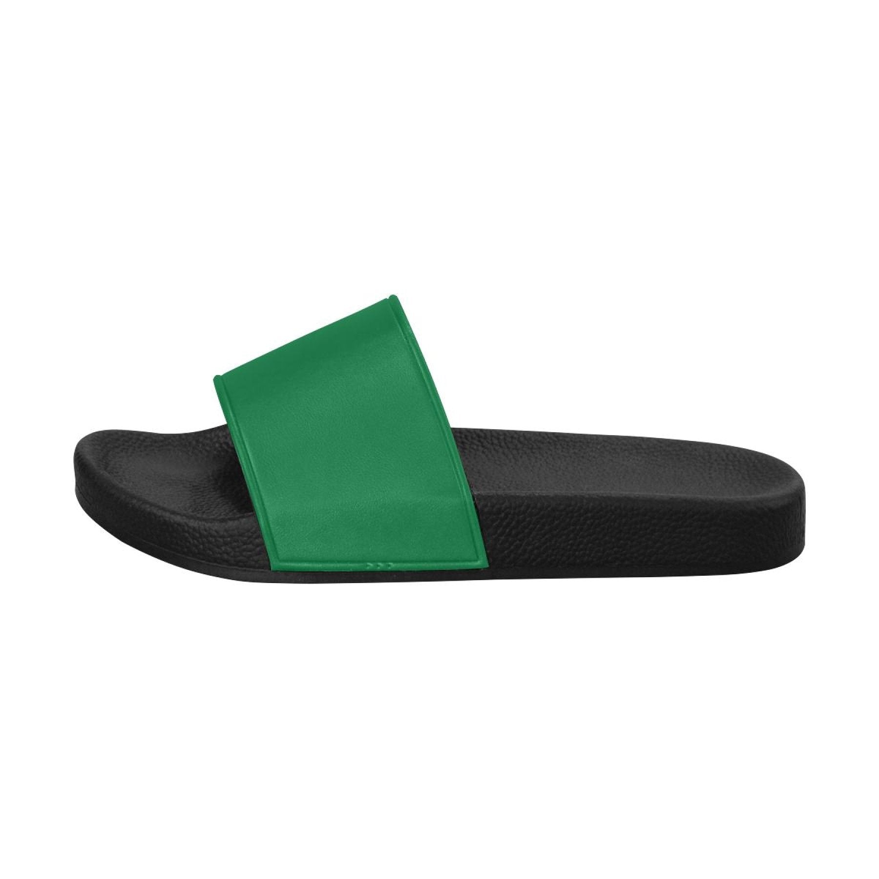 Womens Slides, Flip Flop Sandals, Dark Green