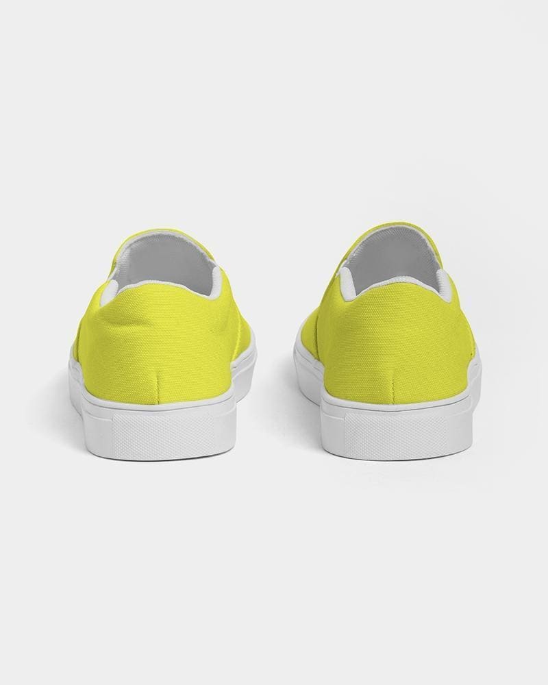 Mens Sneakers, Yellow Low Top Canvas Sports Shoes