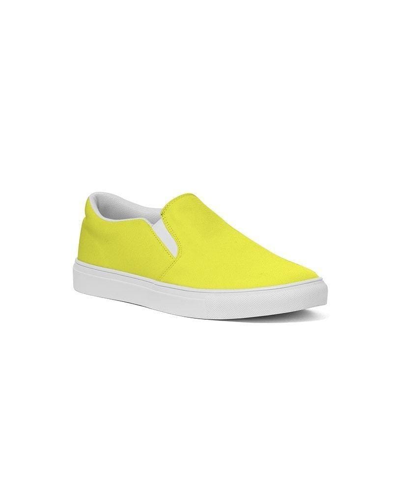 Mens Sneakers, Yellow Low Top Canvas Sports Shoes