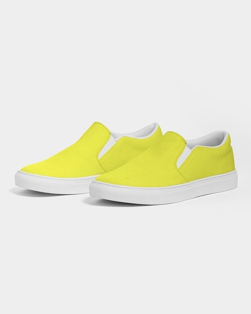 Mens Sneakers, Yellow Low Top Canvas Sports Shoes